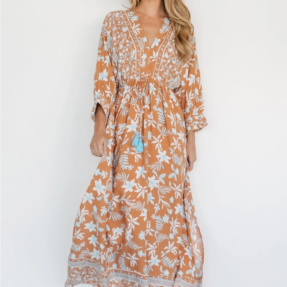 Baltic Born Laken Maxi Dress Color camel multi size Large
